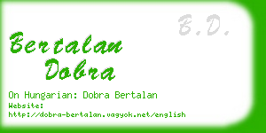 bertalan dobra business card